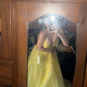 Ellie Wilde Yellow Prom Dress
